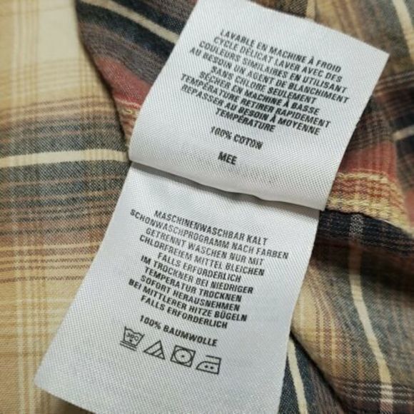 Columbia Men's Sz Large Plaid Long Sleeve Button Front Shirt Brown Plaid - Picture 4 of 5